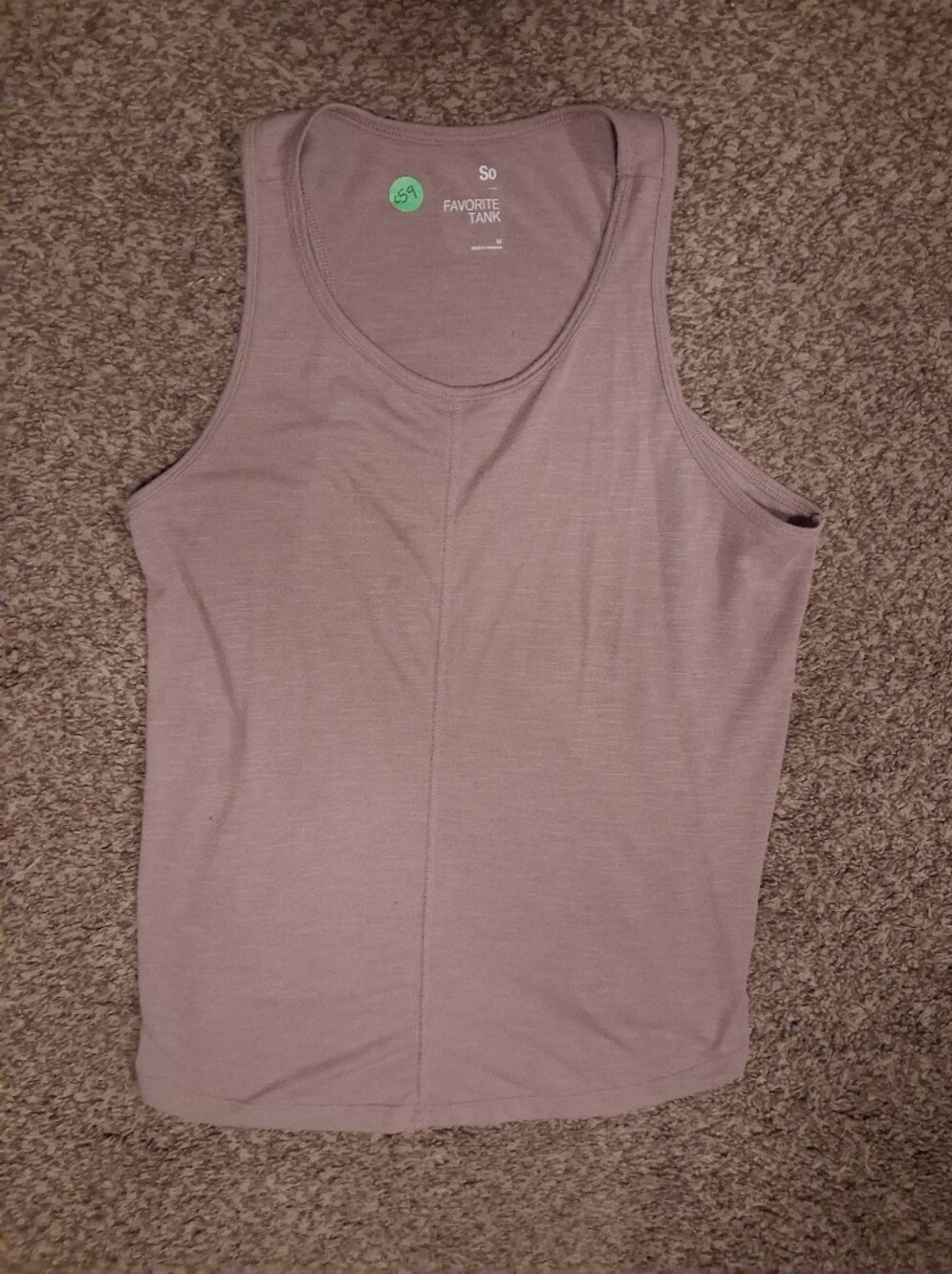 SO Tank Top in Dusty Mauve